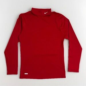 Nike Men’s Dri Fit Long Sleeve Shirt Large Base Layer Workout Gym Red Running